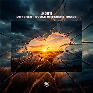 “Different Souls Different Roads” cover art — a sunset over a golden field seen through cracked glass